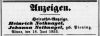 Heiratsanzeige Altonaer Nachrichten 18.06.1853